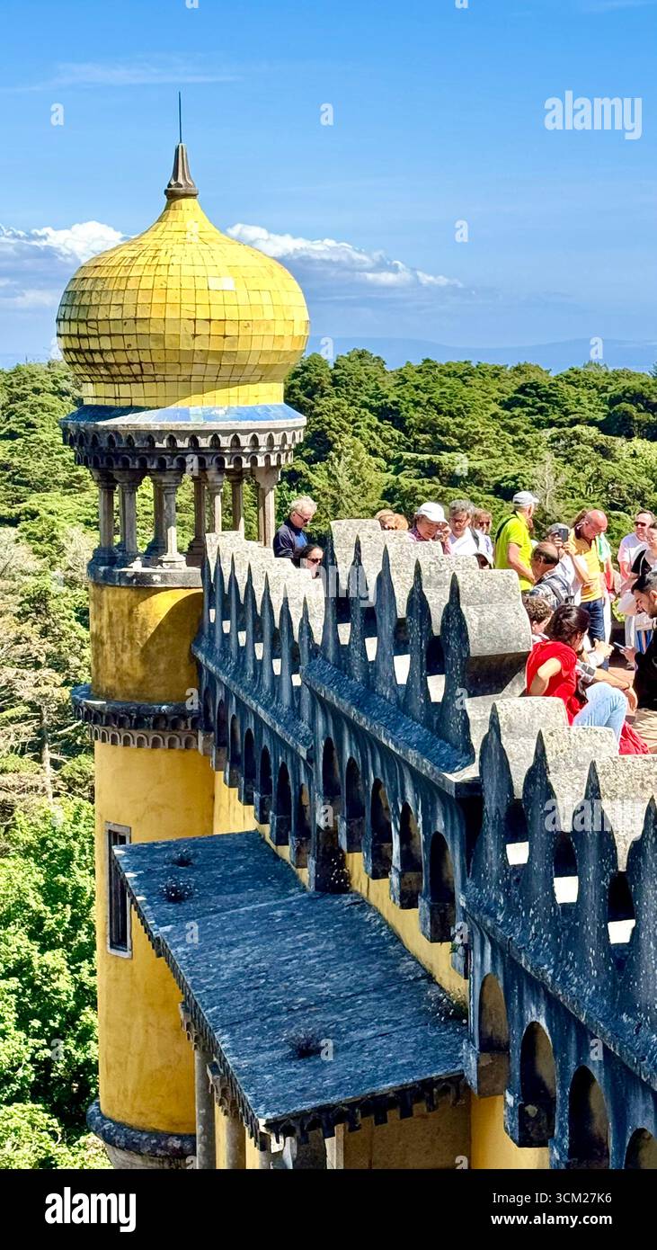 UNESCO World Heritage Site Pena Palace in Sintra-Cascais Natural Park Sintra Portugal - Smartphone Captured Stock Image