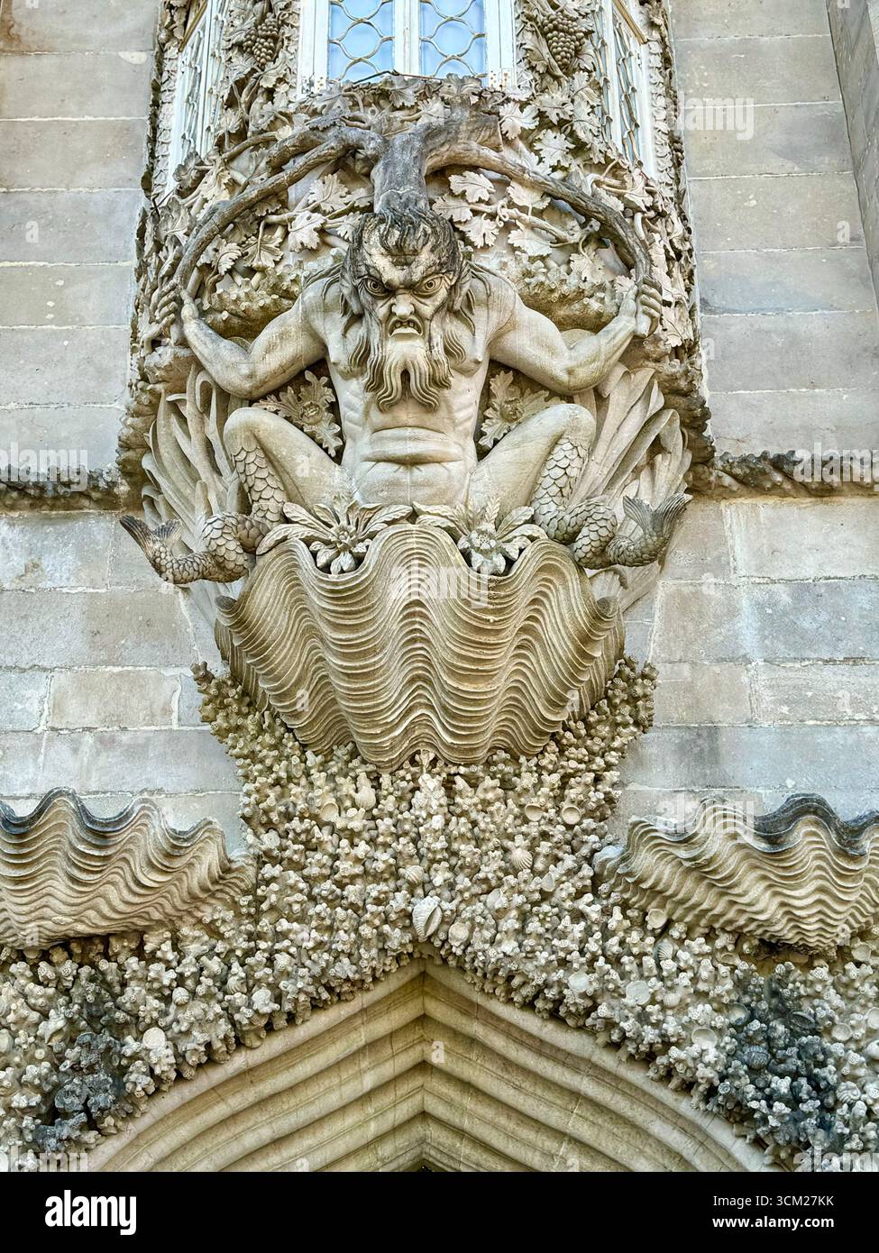 UNESCO World Heritage Site Pena Palace in Sintra-Cascais Natural Park Sintra Portugal - Smartphone Captured Stock Image