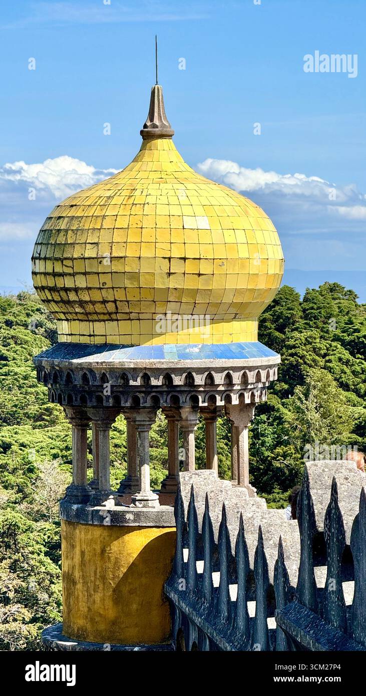 UNESCO World Heritage Site Pena Palace in Sintra-Cascais Natural Park Sintra Portugal - Smartphone Captured Stock Image