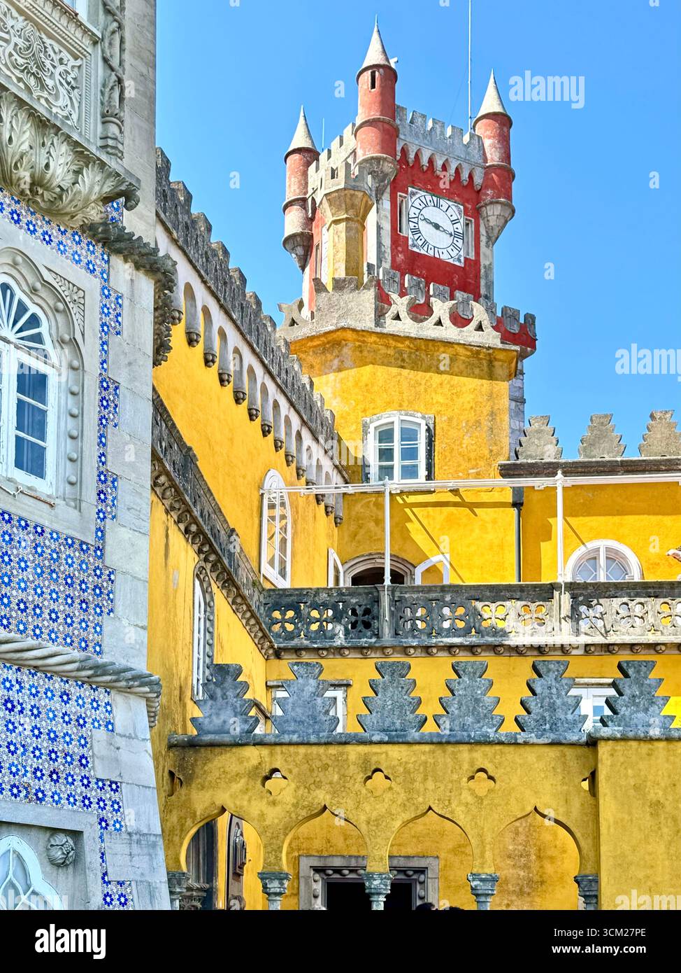 UNESCO World Heritage Site Pena Palace in Sintra-Cascais Natural Park Sintra Portugal - Smartphone Captured Stock Image