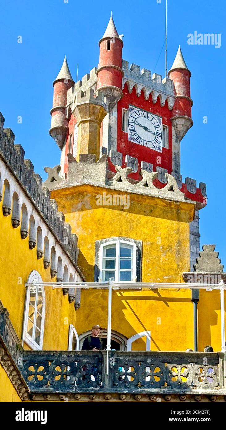 UNESCO World Heritage Site Pena Palace in Sintra-Cascais Natural Park Sintra Portugal - Smartphone Captured Stock Image