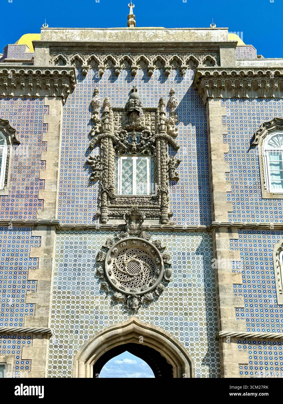 UNESCO World Heritage Site Pena Palace in Sintra-Cascais Natural Park Sintra Portugal - Smartphone Captured Stock Image