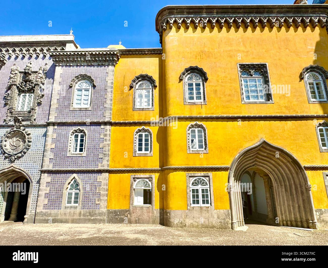 UNESCO World Heritage Site Pena Palace in Sintra-Cascais Natural Park Sintra Portugal - Smartphone Captured Stock Image