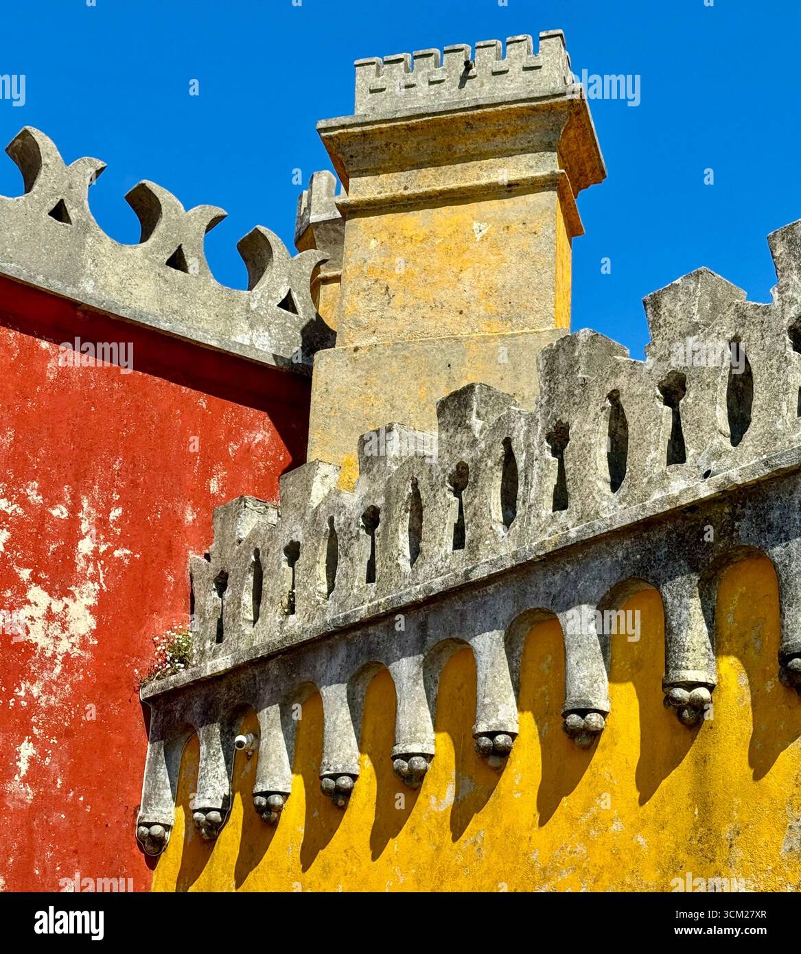 UNESCO World Heritage Site Pena Palace in Sintra-Cascais Natural Park Sintra Portugal - Smartphone Captured Stock Image