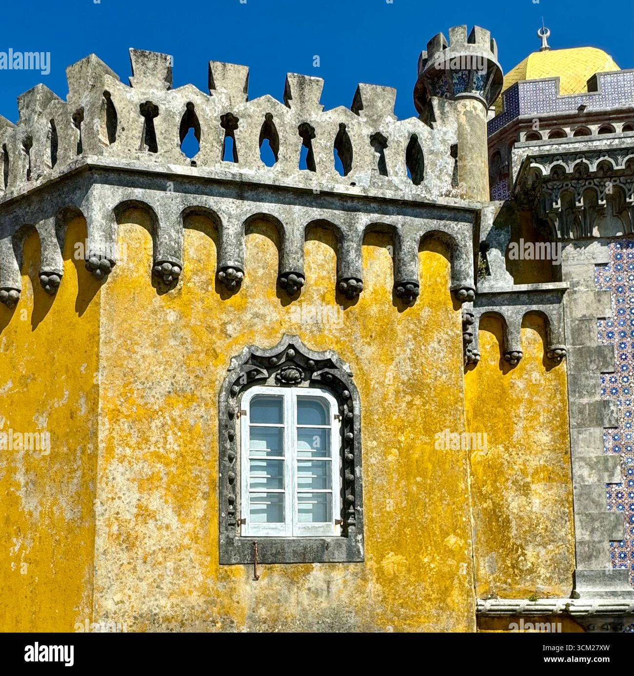 UNESCO World Heritage Site Pena Palace in Sintra-Cascais Natural Park Sintra Portugal - Smartphone Captured Stock Image