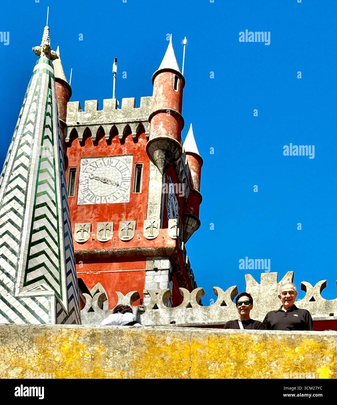 UNESCO World Heritage Site Pena Palace in Sintra-Cascais Natural Park Sintra Portugal - Smartphone Captured Stock Image
