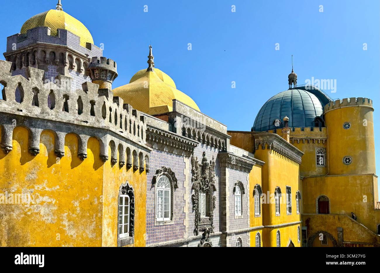 UNESCO World Heritage Site Pena Palace in Sintra-Cascais Natural Park Sintra Portugal - Smartphone Captured Stock Image