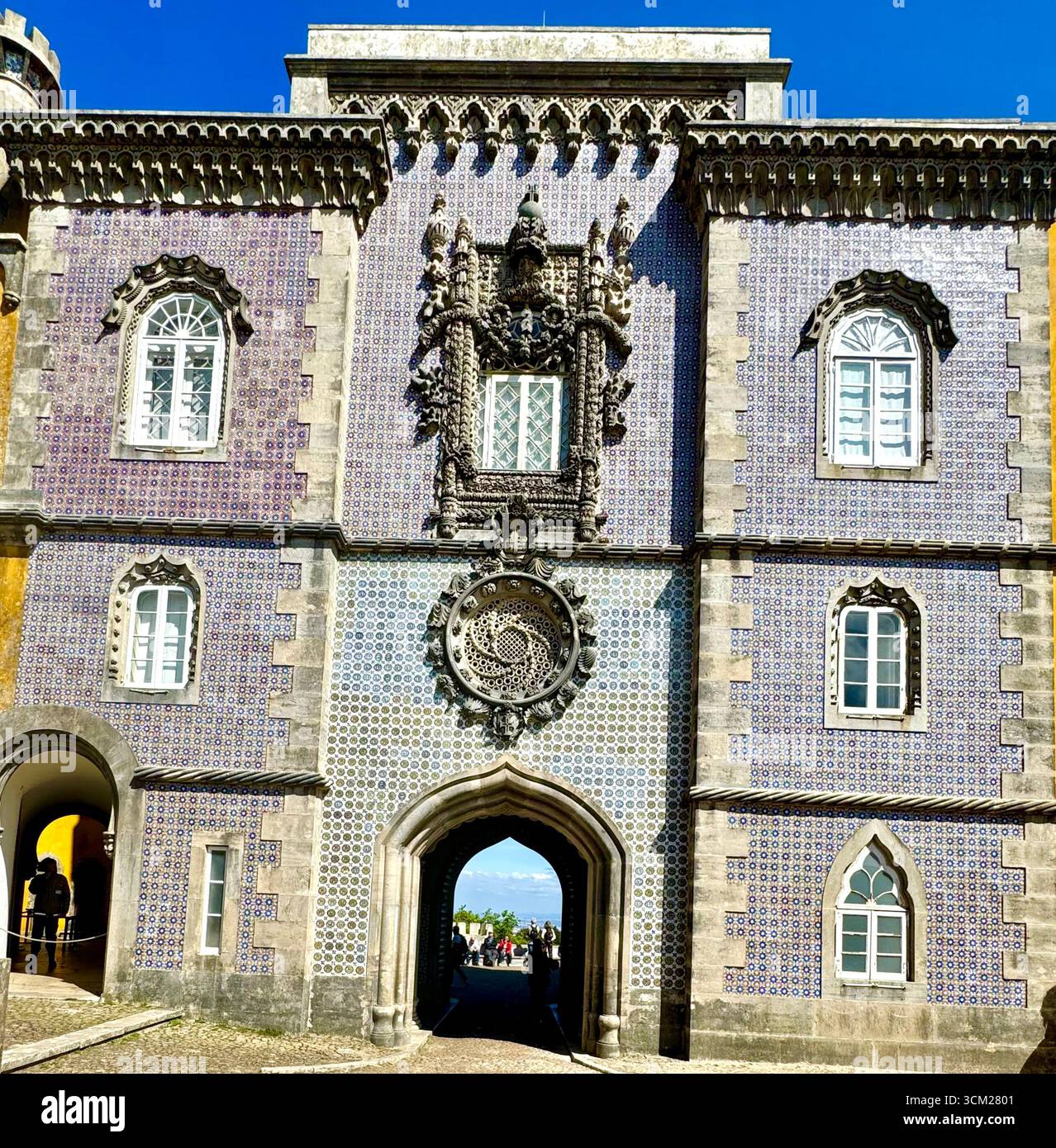 UNESCO World Heritage Site Pena Palace in Sintra-Cascais Natural Park Sintra Portugal - Smartphone Captured Stock Image