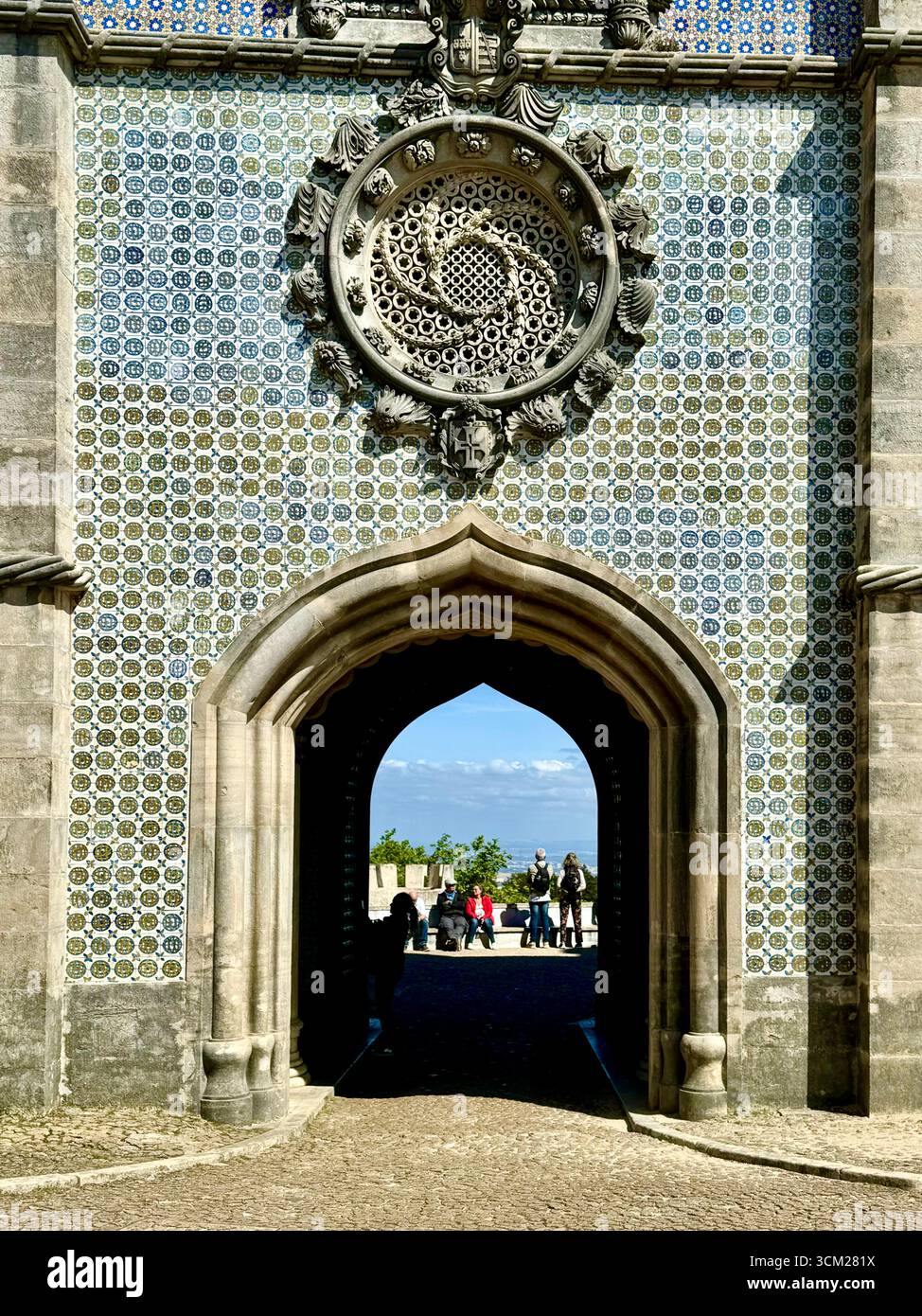 UNESCO World Heritage Site Pena Palace in Sintra-Cascais Natural Park Sintra Portugal - Smartphone Captured Stock Image