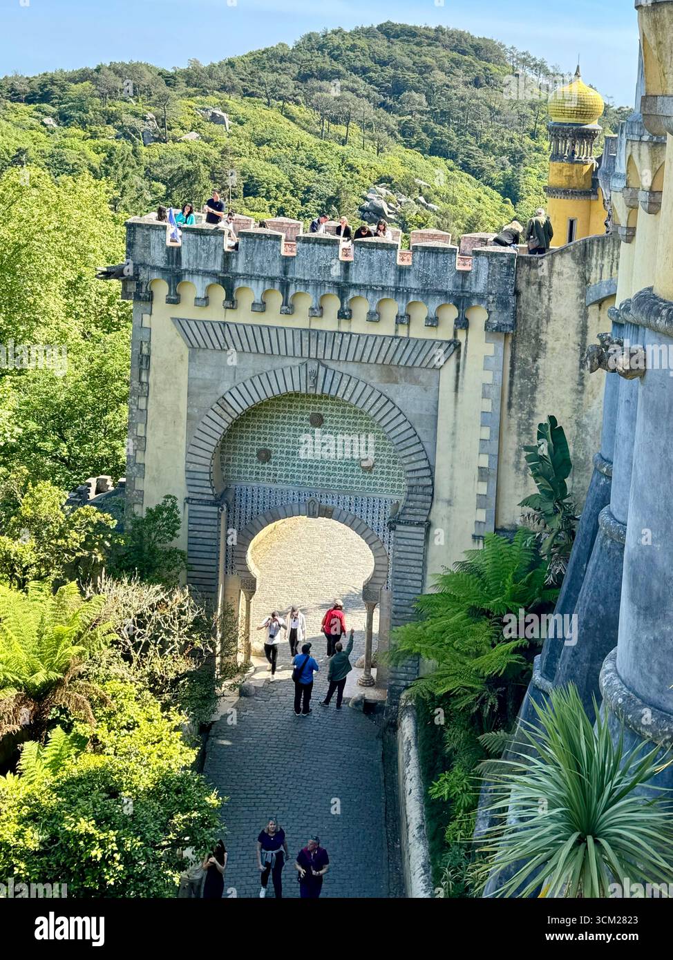 UNESCO World Heritage Site Pena Palace in Sintra-Cascais Natural Park Sintra Portugal - Smartphone Captured Stock Image