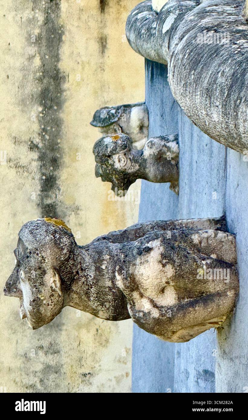 Close up og gargoyles in Pena Palace Sintra Portugal - Smartphone Captured Stock Image
