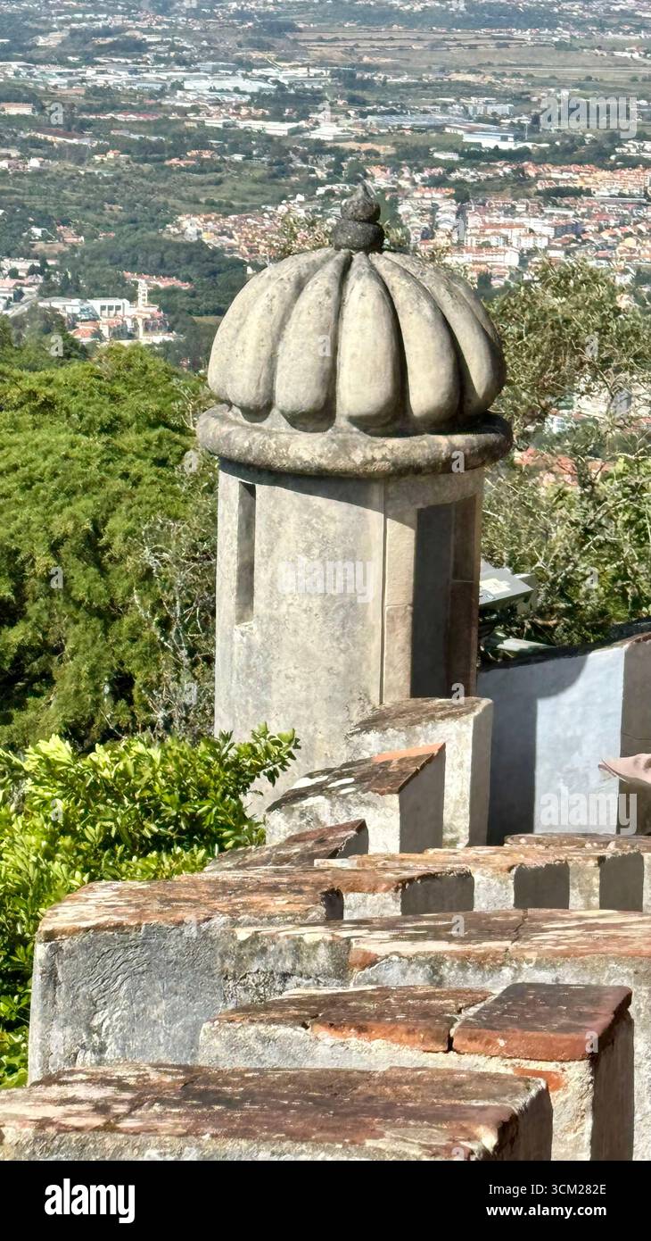 UNESCO World Heritage Site Pena Palace in Sintra-Cascais Natural Park Sintra Portugal - Smartphone Captured Stock Image