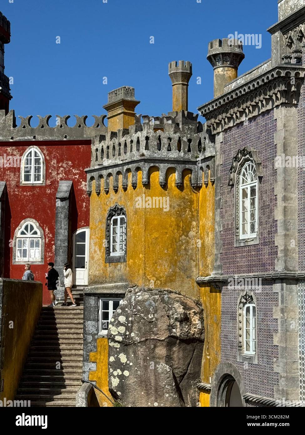 UNESCO World Heritage Site Pena Palace in Sintra-Cascais Natural Park Sintra Portugal - Smartphone Captured Stock Image