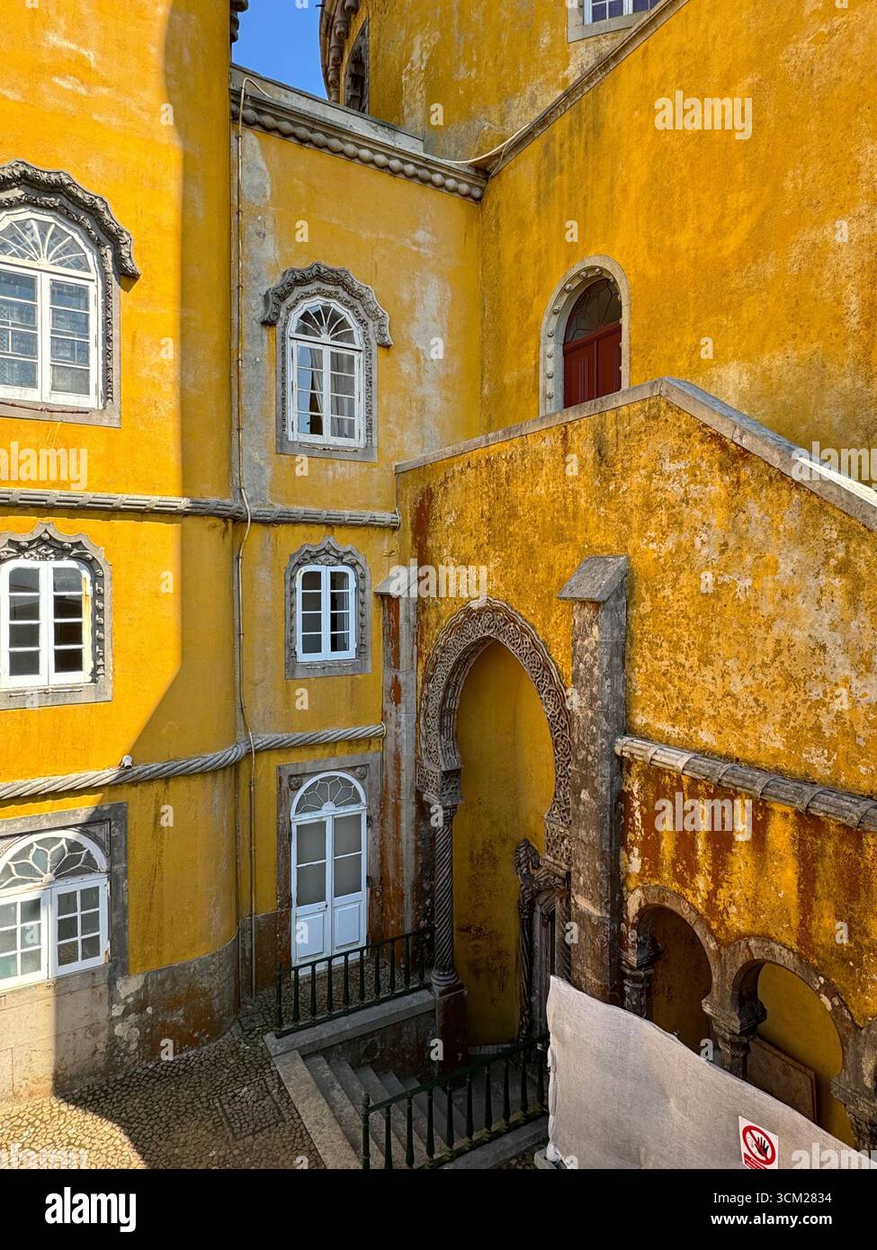 UNESCO World Heritage Site Pena Palace in Sintra-Cascais Natural Park Sintra Portugal - Smartphone Captured Stock Image