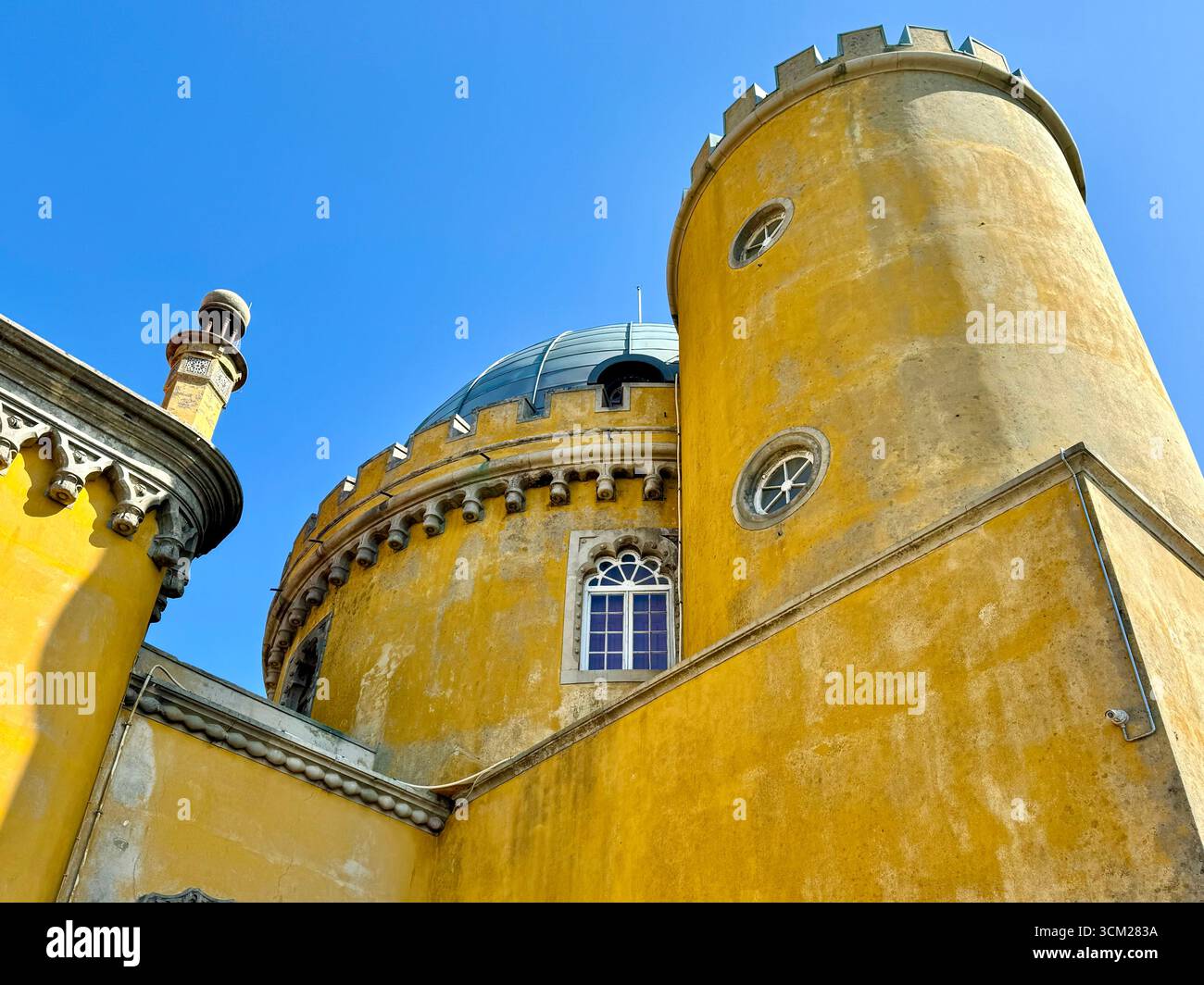 UNESCO World Heritage Site Pena Palace in Sintra-Cascais Natural Park Sintra Portugal - Smartphone Captured Stock Image