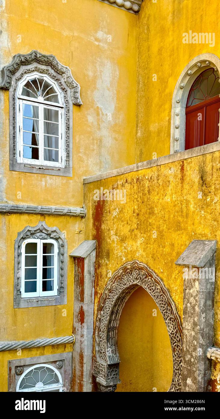 UNESCO World Heritage Site Pena Palace in Sintra-Cascais Natural Park Sintra Portugal - Smartphone Captured Stock Image
