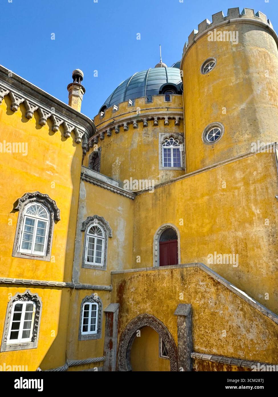 UNESCO World Heritage Site Pena Palace in Sintra-Cascais Natural Park Sintra Portugal - Smartphone Captured Stock Image