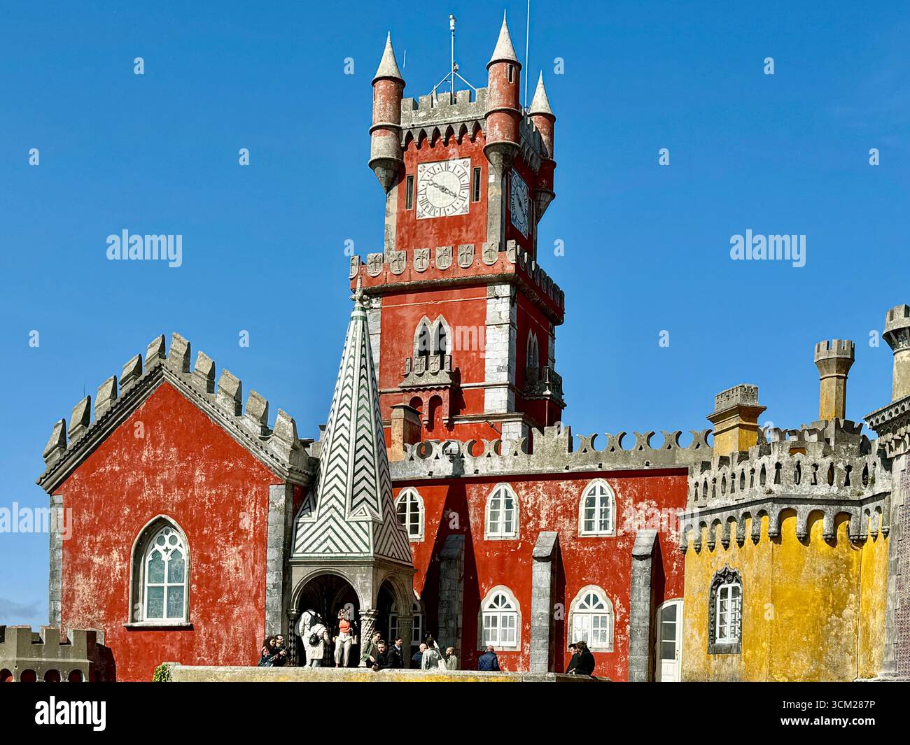 UNESCO World Heritage Site Pena Palace in Sintra-Cascais Natural Park Sintra Portugal - Smartphone Captured Stock Image