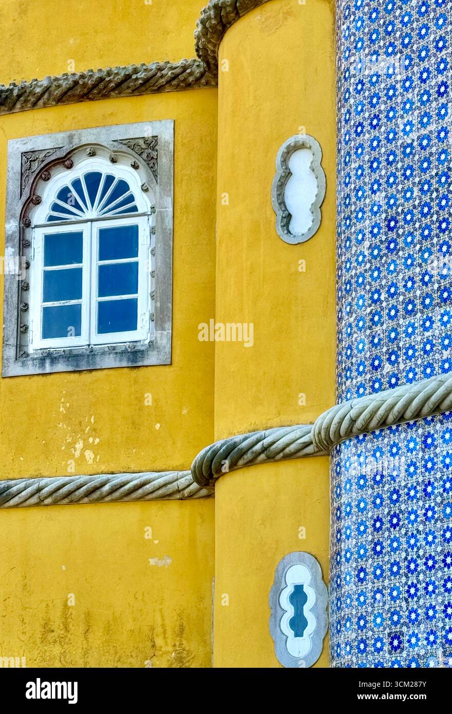 UNESCO World Heritage Site Pena Palace in Sintra-Cascais Natural Park Sintra Portugal - Smartphone Captured Stock Image