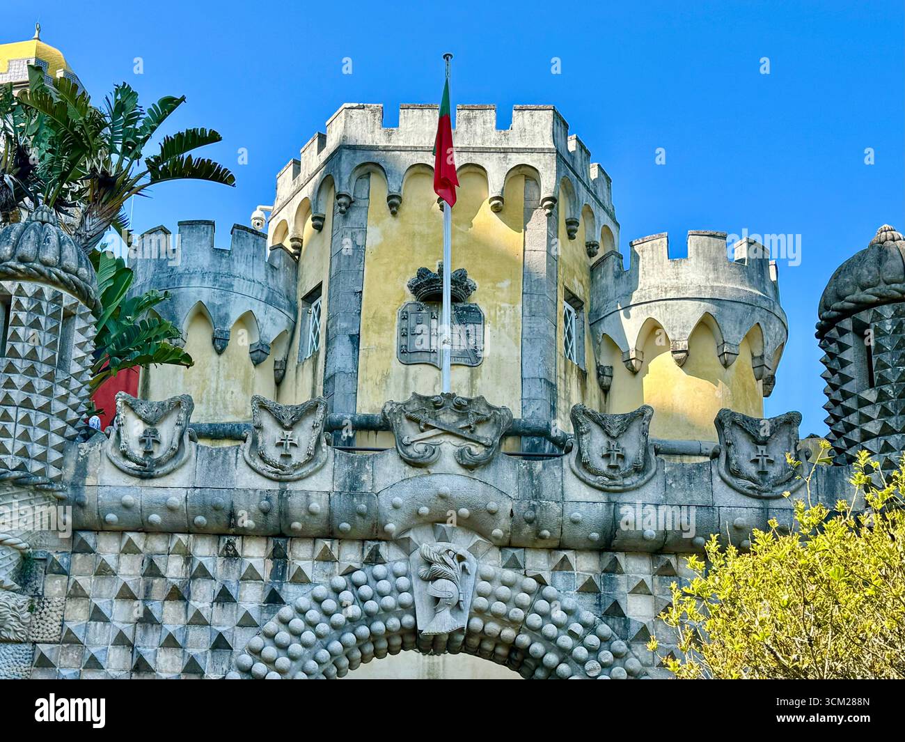 UNESCO World Heritage Site Pena Palace in Sintra-Cascais Natural Park Sintra Portugal - Smartphone Captured Stock Image