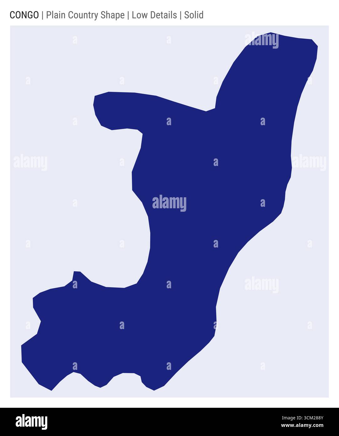 Congo plain country map. Low details. Solid style. Shape of Congo ...
