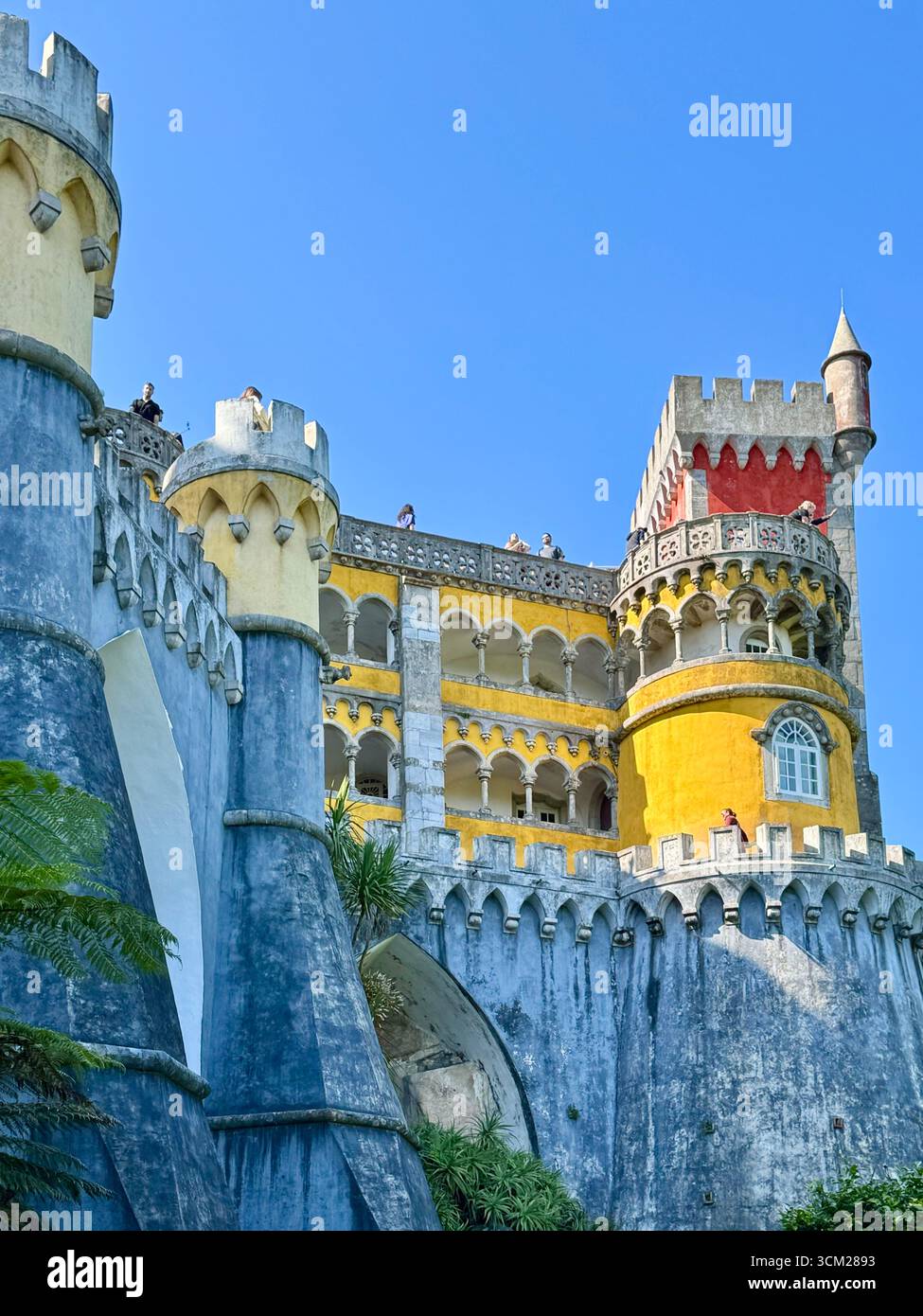 UNESCO World Heritage Site Pena Palace in Sintra-Cascais Natural Park Sintra Portugal - Smartphone Captured Stock Image