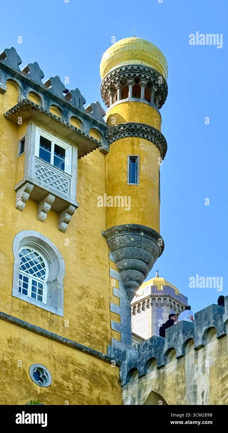 UNESCO World Heritage Site Pena Palace in Sintra-Cascais Natural Park Sintra Portugal - Smartphone Captured Stock Image