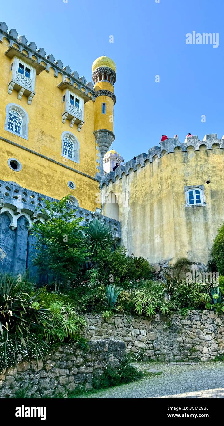 UNESCO World Heritage Site Pena Palace in Sintra-Cascais Natural Park Sintra Portugal - Smartphone Captured Stock Image