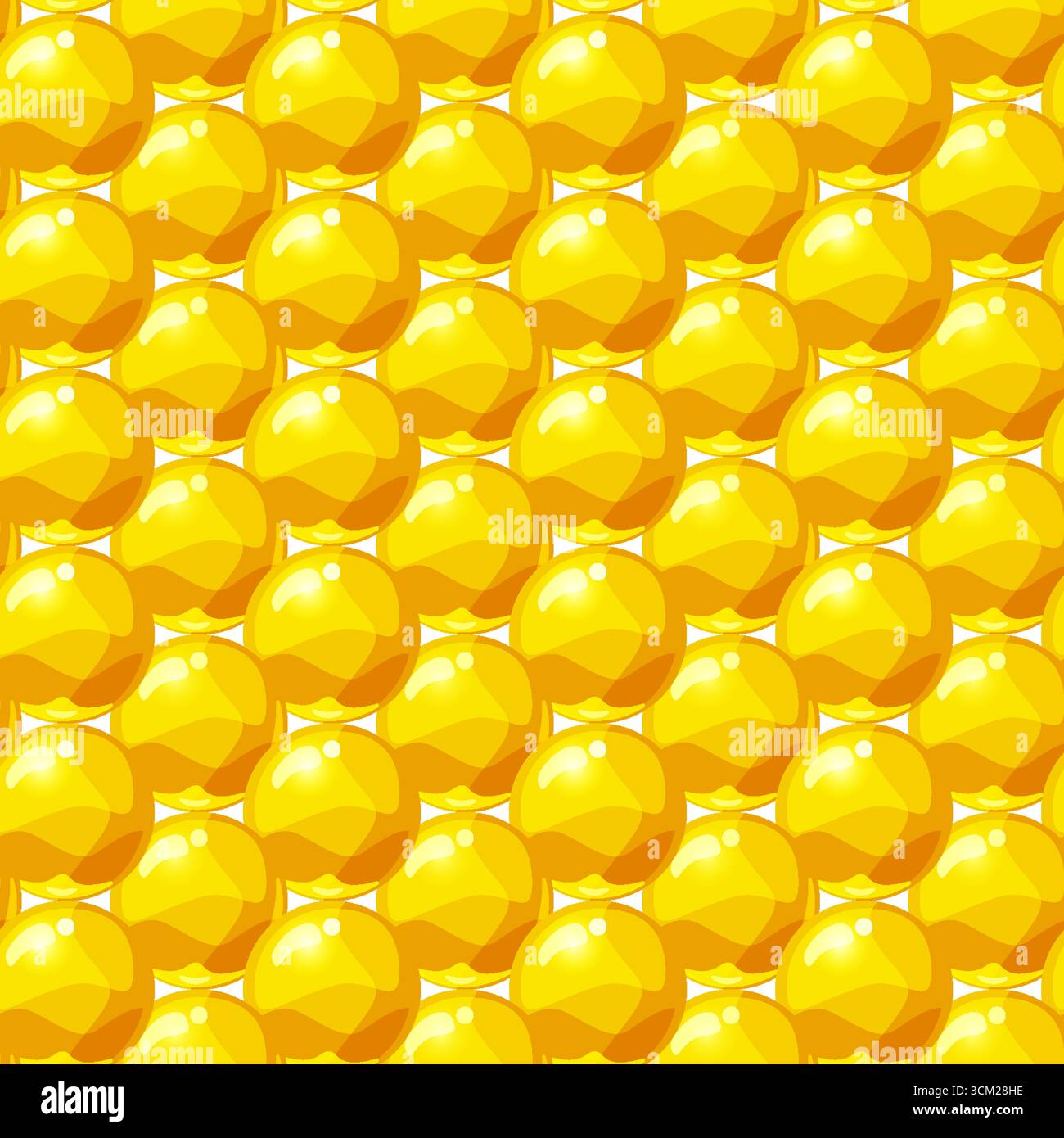 Gold colorful balls seamless pattern Stock Vector