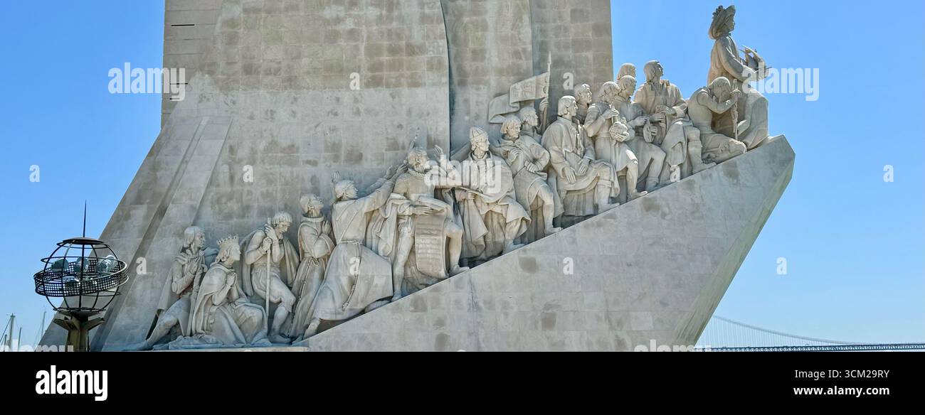 Monument of the Discoveries on the banks of Tagus River celebrating Portugal's Age of Discovery, Lisbon. - Smartphone Captured Stock Image