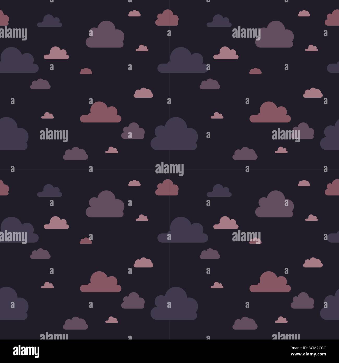 Seamless pattern with clouds simple design Stock Vector