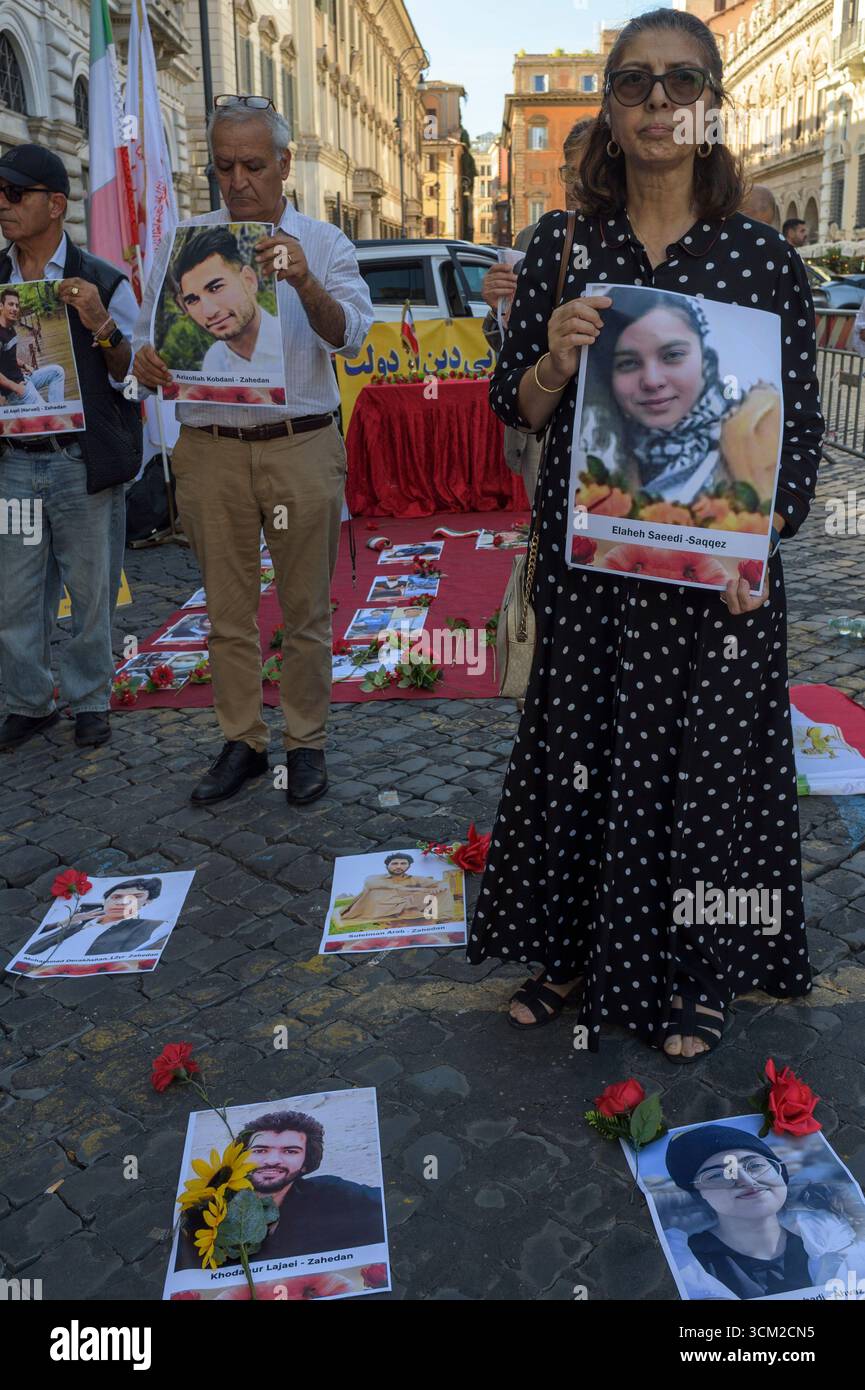 September 13, 2025, Rome, Italy: Members of the Iranian community in ...