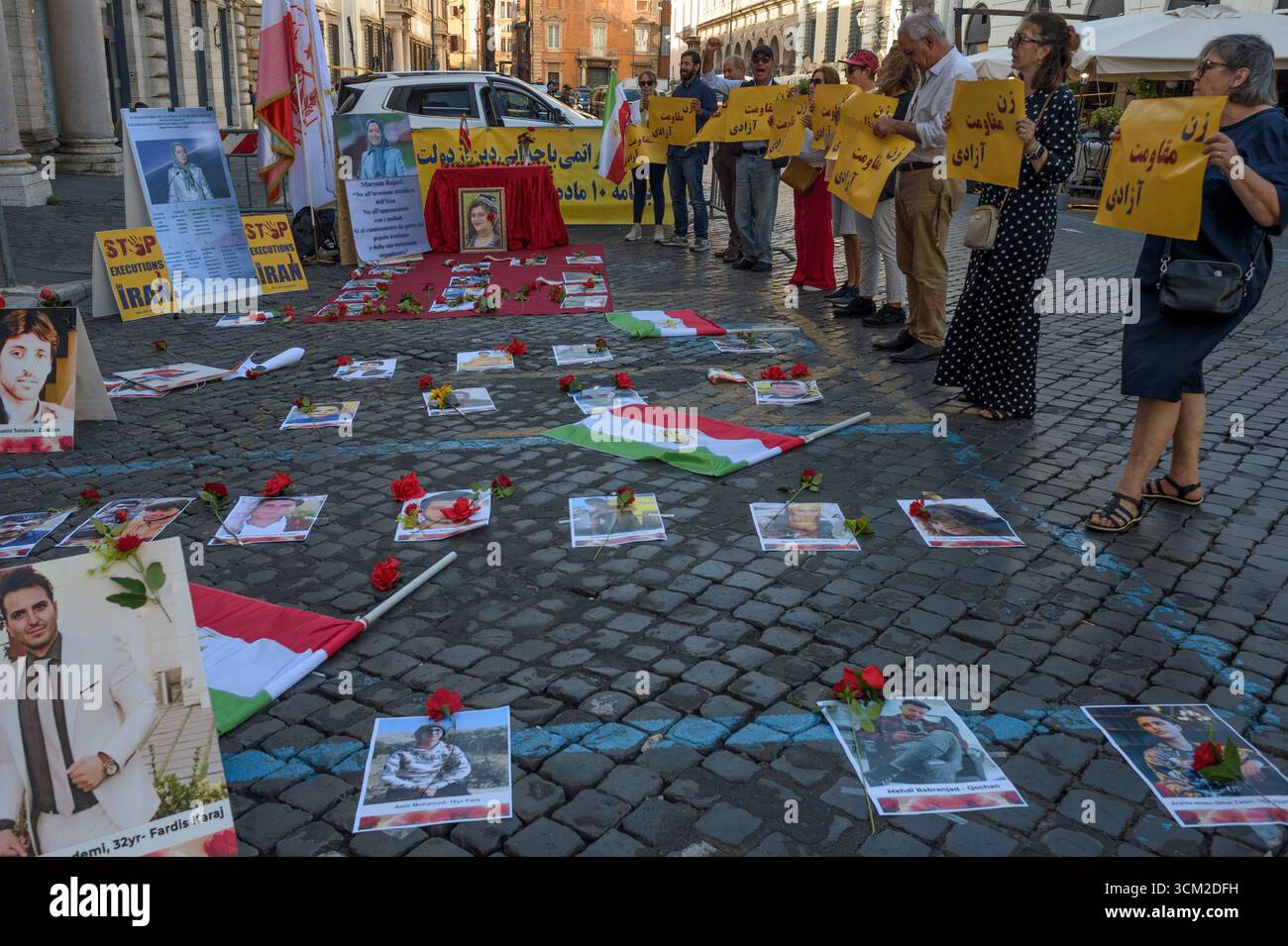 Rome, Italy. 13th Sep, 2025. Members of the Iranian community in and ...