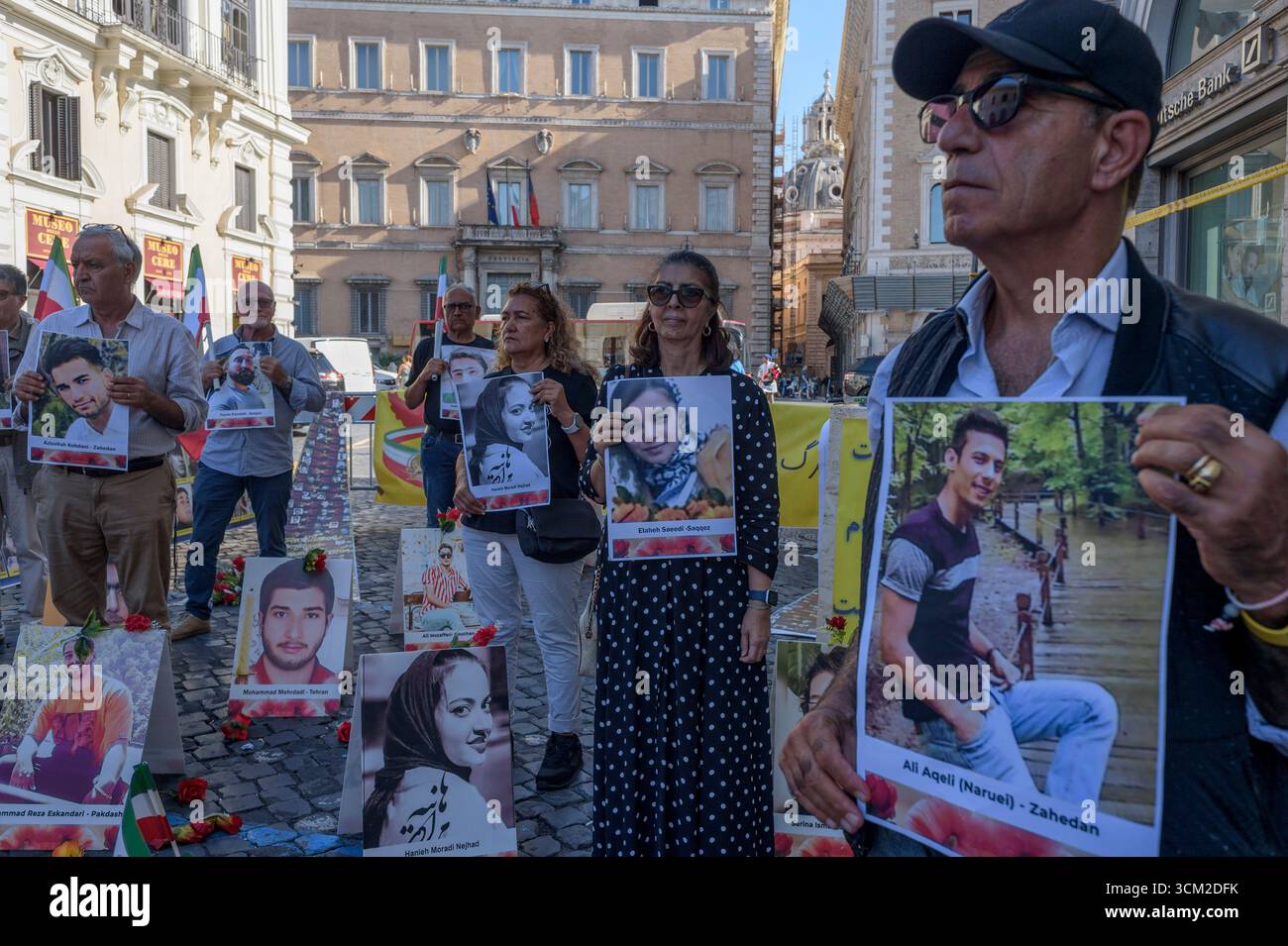 September 13, 2025, Rome, Italy: Members of the Iranian community in ...