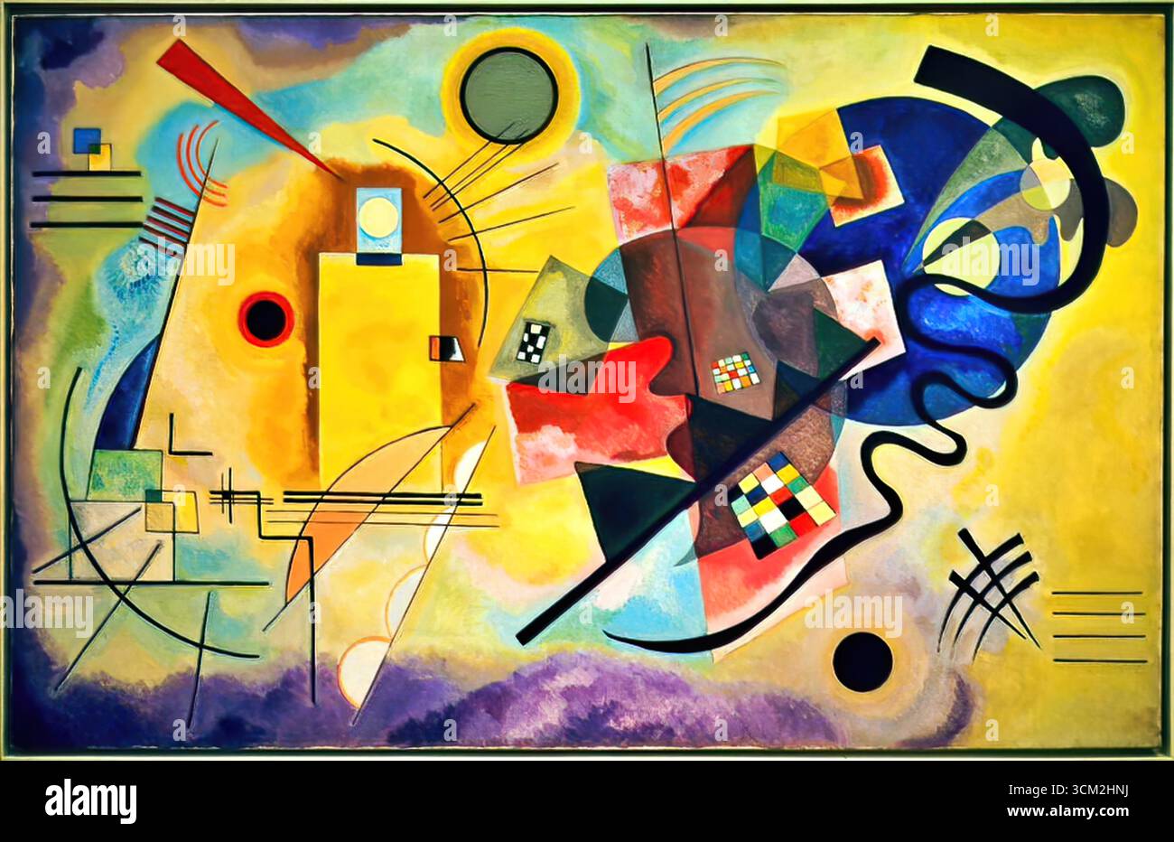 Yellow Red Blue 1925/カンディンスキー/アートポスター Kandinsky : Yellow, red, Blue (1925) : Fine Art Print 90 x 60 cm