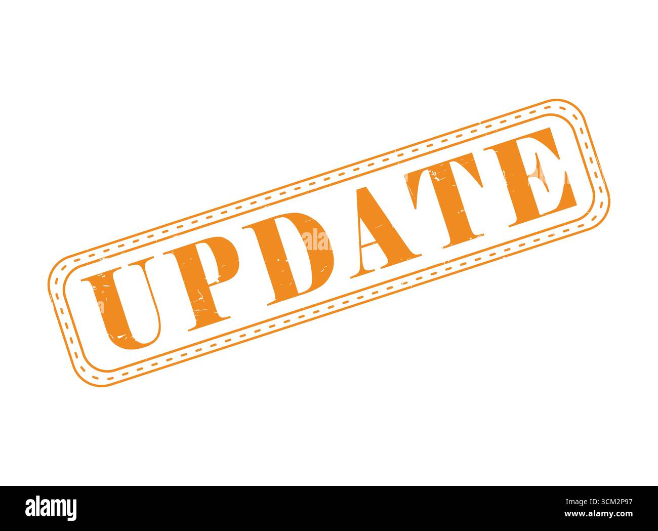 A Updated Rubber Stamp Seal with an Outline Stock Vector