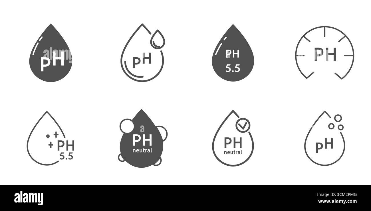 Ph icon, line simple set. Neutral balance skin, thin line web symbol ...