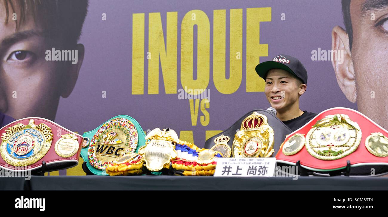 Naoya Inoue of Japan attends a press conference after the World Super ...