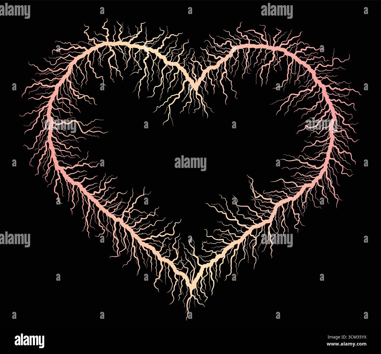 The lightning strike in the night sky Stock Vector Image & Art - Alamy