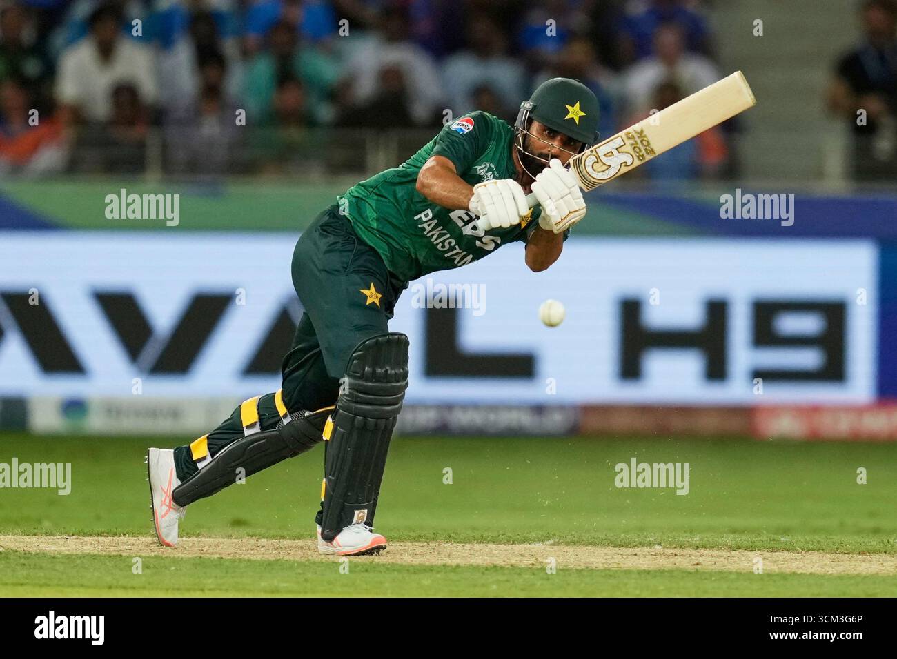 Pakistan's Fakhar Zaman plays a shot during the Asia Cup cricket match ...