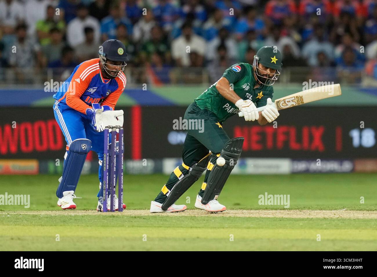 Pakistan's Fakhar Zaman plays a shot during the Asia Cup cricket match ...