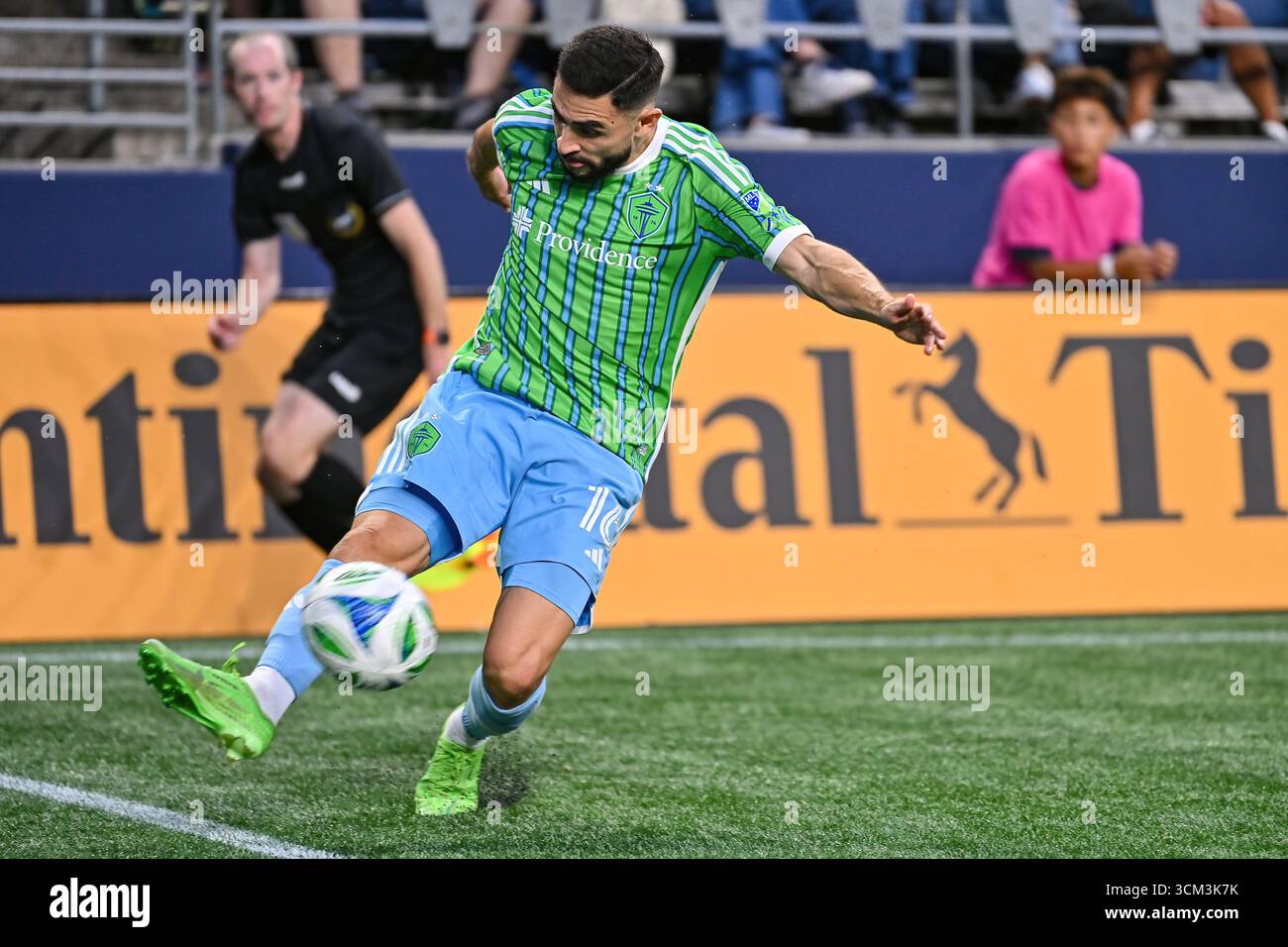 September 13, 2025: Seattle Sounders FC defender Alex Roldan (16) gets ...