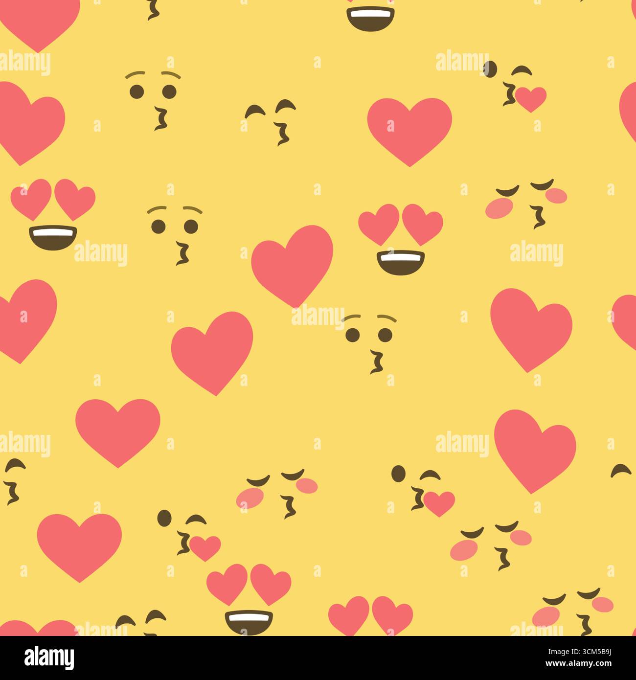 Seamless pattern of emoticons and emoji, emoji vector illustration ...