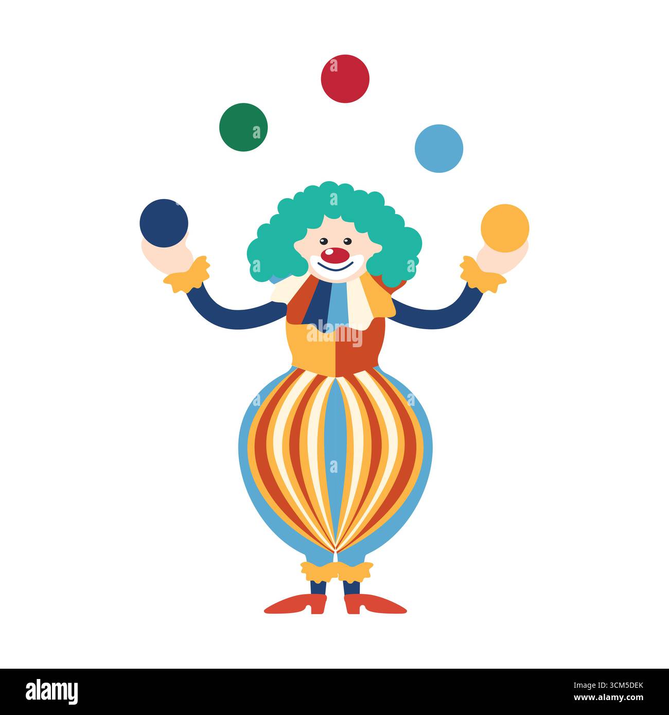Circus chapito. Vector characters of clown, juggler and magician on ...