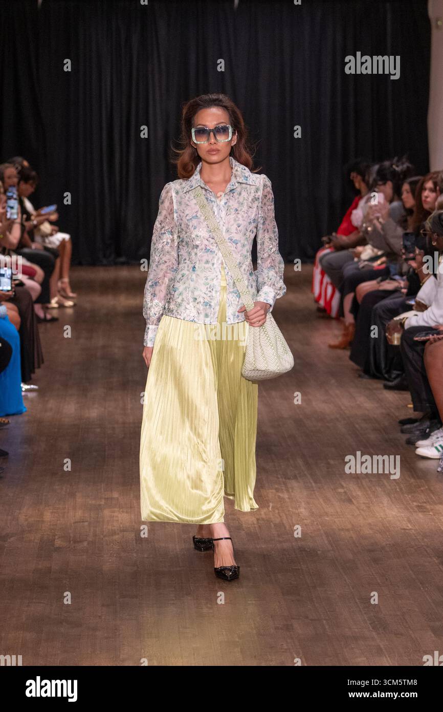 Pavillian Rous Models Walk at the Negris Lebrum SS26 NYFW at Metropolitan Pavillian in ...