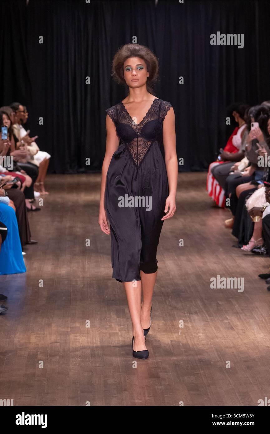 Pavillian Rous Models Walk at the Negris Lebrum SS26 NYFW at Metropolitan Pavillian in ...