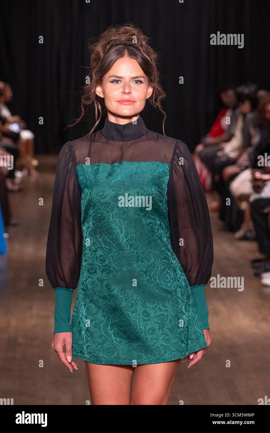 Pavillian Rous Models Walk at the Negris Lebrum SS26 NYFW at Metropolitan Pavillian in ...