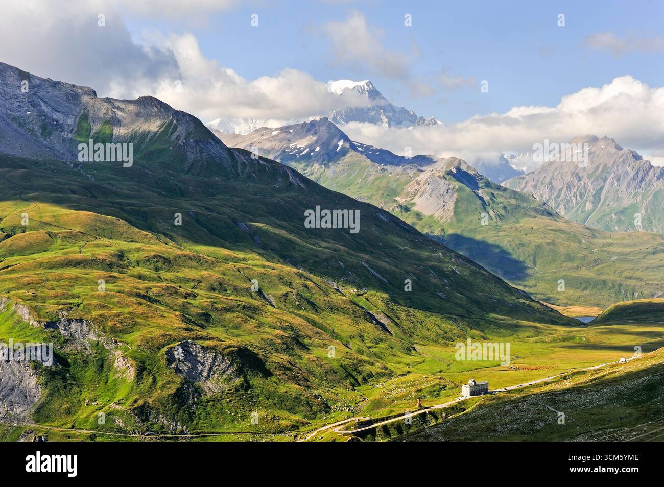 Little St. Bernard valley,Savoie department, Rhone-Alpes region, France, Europe Stock Photo