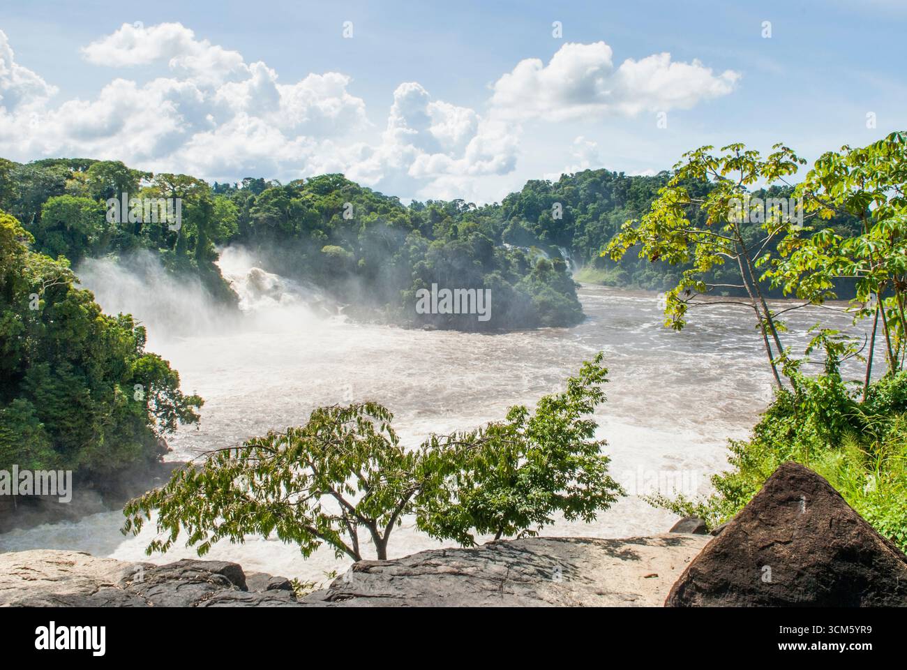 Para falls on Caura river,state of Bolivar,Bolivarian Republic of Venezuela,South America Stock Photo
