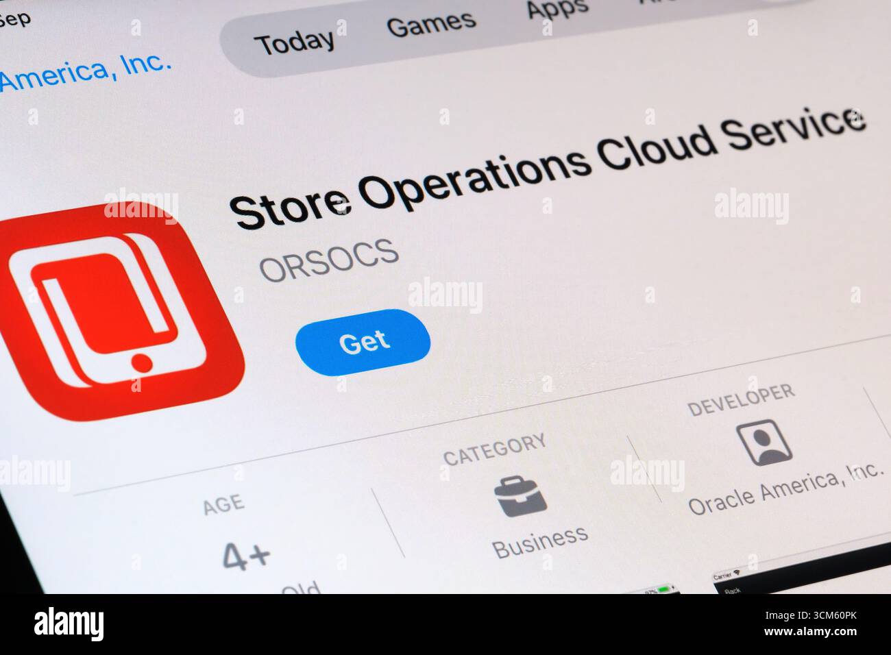Store Operations Cloud Service app Stock Photo